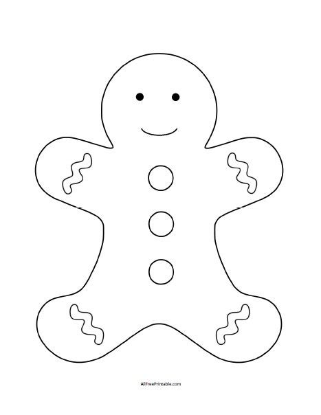 Gingerbread Man Printable Coloring Pages 5440 | The Best Porn Website