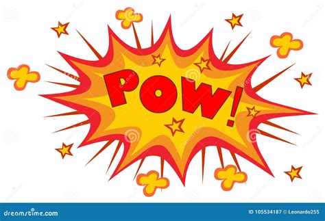 POW! Wording Sound Effect Set Design for Comic Stock Vector ...