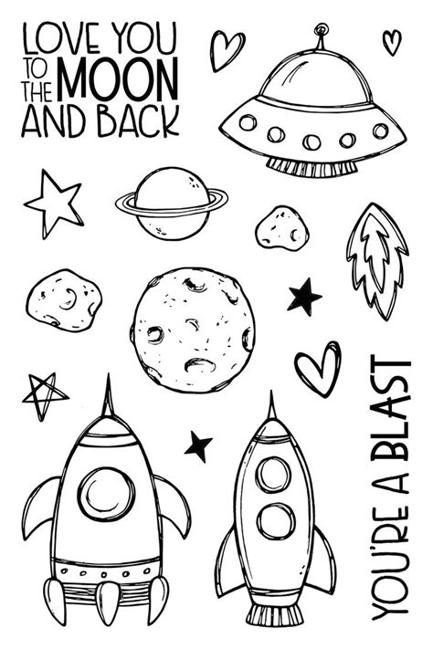 To The Moon - Jane's Doodles | Doodle art journals, Space drawings ...