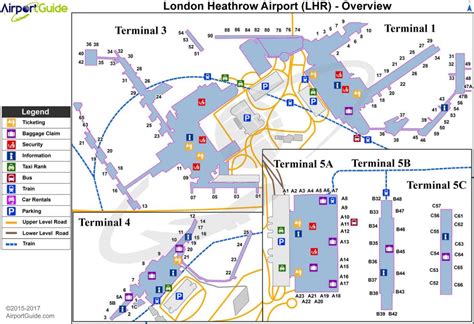 Heathrow terminal carte - carte de heathrow terminal (Angleterre)