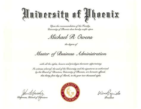 Phoenix University: University Of Phoenix Diploma