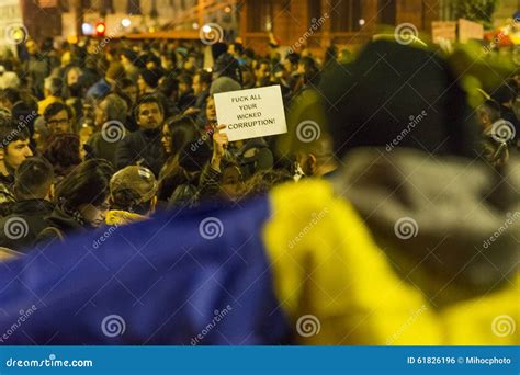 Massive Anti-corruption Protests in Bucharest Editorial Photo - Image ...