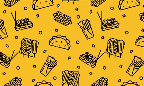 Food pattern minimalist background, vector illustration 24507343 Vector ...