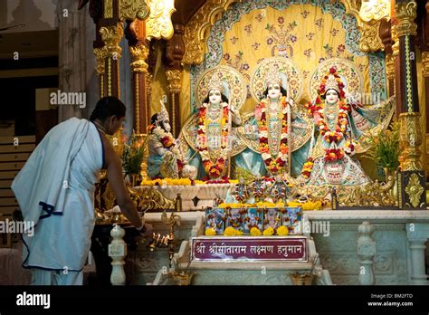 The Interior and Altar of Sri Sri Radha Rasabihari Krishna Temple in ...