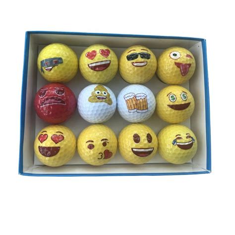 Elegantoss 12 pack Emoji Golf Balls Set, Unique Play & Practice Golf ...