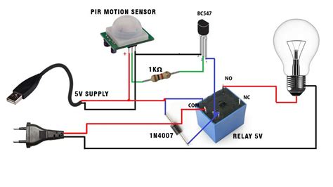 Motion Sensor Light Control Circuit Diagram