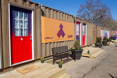 Newark unveils homeless shelter made from converted shipping containers ...