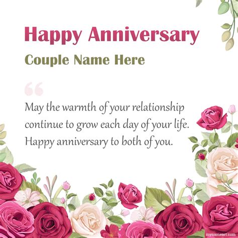 Red Anniversary Cakes With Couple Name Edit Online Free