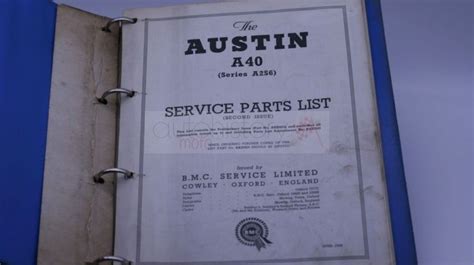 Austin A40 Service Parts List - automotohistory.com