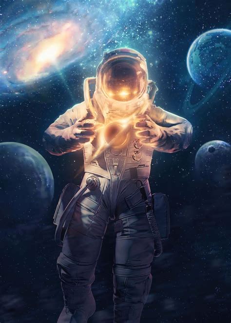 'The cosmic astronaut ' Poster by u phoric | Displate | Astronaut art ...