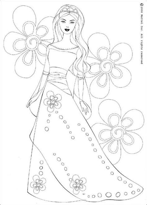 Barbie princess coloring pages - Hellokids.com