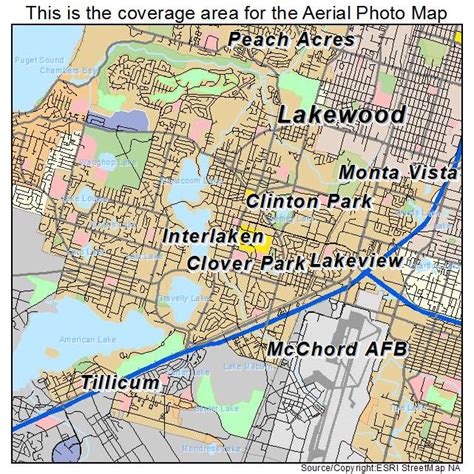 Aerial Photography Map of Lakewood, WA Washington