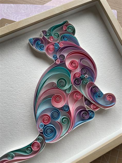 Template to make CAT Quilling Patterns Paper Craft | Etsy