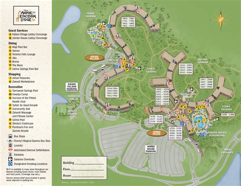 Animal Kingdom Lodge Kidani Village Resort Map | KennythePirate.com