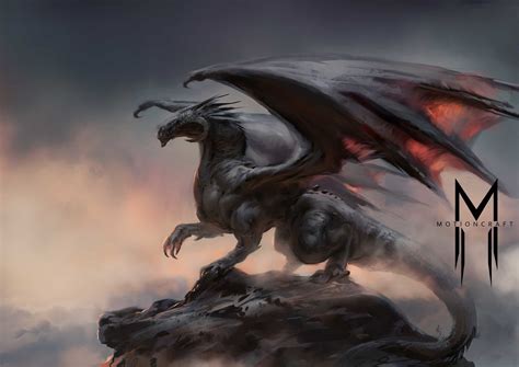 ArtStation - Black dragon, Motioncraftco Studio | Shadow dragon, Dragon ...