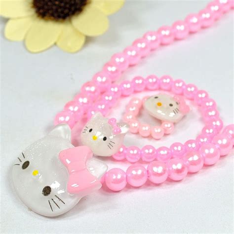 2016 Hot Sale Hello Kitty Children Jewelry Set Hello Kitty Necklace ...