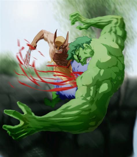 The Hulk vs Wolverine by thatSanj on DeviantArt