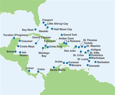 Carnival Caribbean Cruise Map