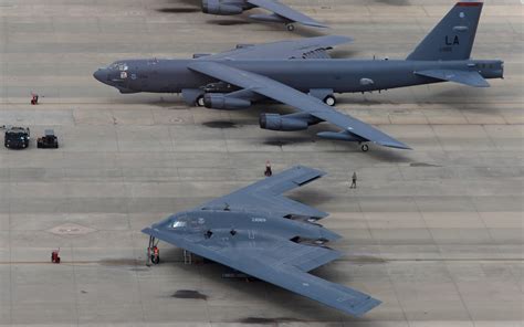 Black fighter plane, Northrop Grumman B-2 Spirit, Boeing B-52 ...