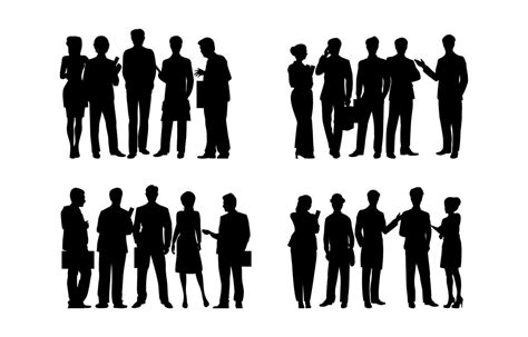 Group Of People Silhouette Vector Art, Icons, and Graphics for Free ...