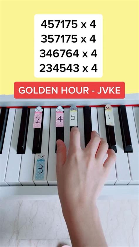 Golden Hour - JVKE (Piano Tutorial) #pianotutorial | Piano teaching ...