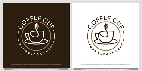 Coffee logo design template for cafe or restaurant with cup icon and ...