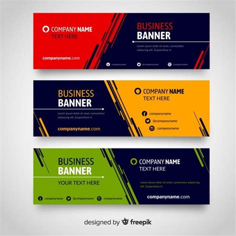 Premium Vector | Flat banners | Баннер, Веб баннер, Флаер