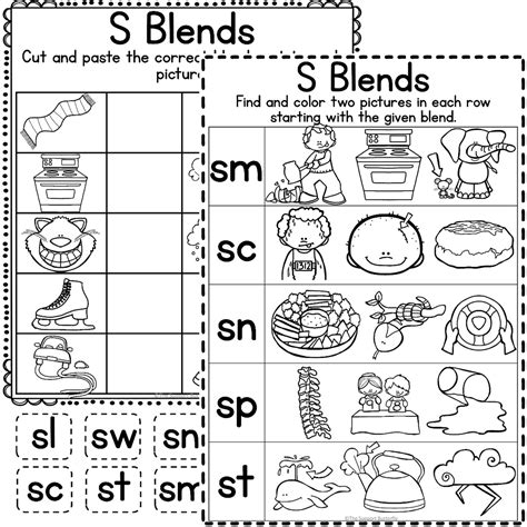 S Blends Activities and Worksheets | Made By Teachers