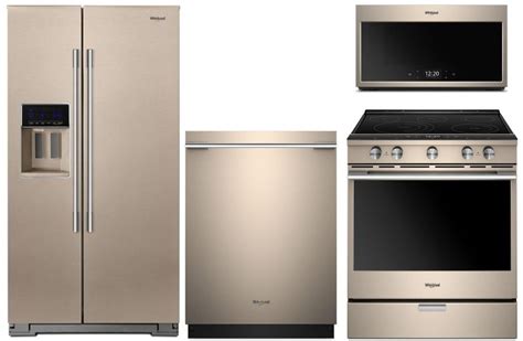 Whirlpool 4 Piece Kitchen Appliance Package with Electric Range ...