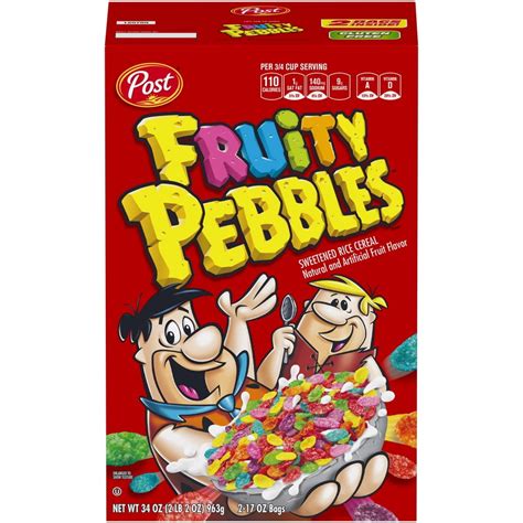 Post Fruity Pebbles Cereal Club Size, 34 Oz - Walmart.com