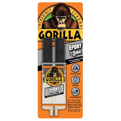 .85 Oz Gorilla Glue 4200102 Clear Gorilla Glue Epoxy 5 Minute ...