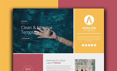 Avalon - Full-width One Page Free HTML5 Bootstrap Event Website Template