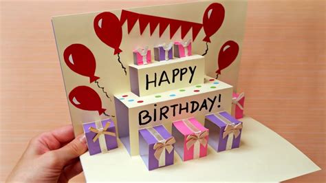 Pop Up Birthday Card | How to Make a Pop Up Card - YouTube