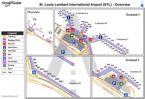 St Louis - Lambert-St Louis International (STL) Airport Terminal Maps ...