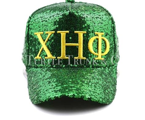 Chi Eta Phi Green Sequin Hat - Turtle Trunk & Co.