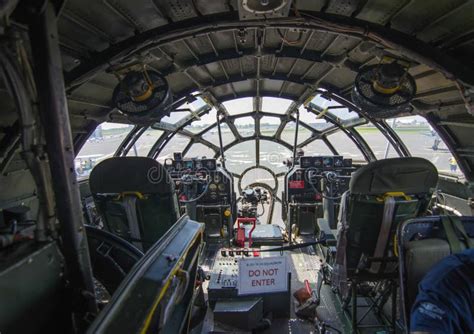 View from B-29 Cockpit Interior Stock Photo - Image of commemorative ...