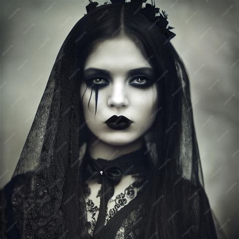 Premium Photo | Beautiful gothic woman portrait