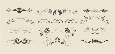 set of floral dividers vector eps 10 7737262 Vector Art at Vecteezy