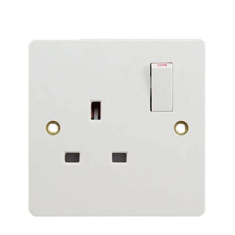 86 Type British Power Socket Three Hole Power Wall Socket White Panel ...