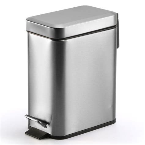 Step Pedal Trash Can 5L Rectangle Stainless steel Trash tin | Lazada PH