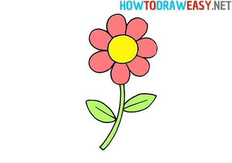 Easy Flower Drawings - How to Draw a Flower for Kids