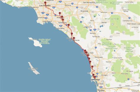 Amtrak California Surfliner Map - Printable Maps