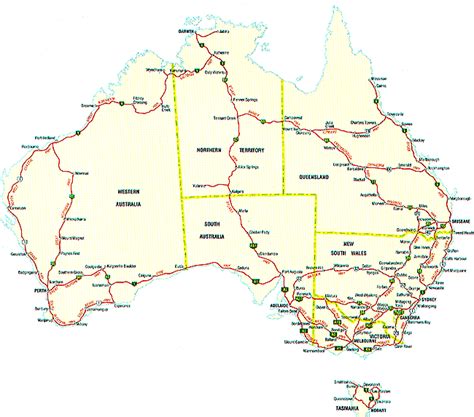 Australian Road Maps National Highways