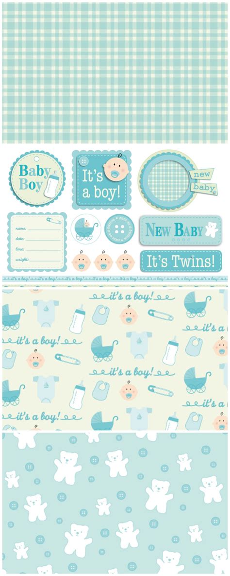 Paper & Party Supplies Vintage Baby Boy Paper Little Man Digital Paper ...