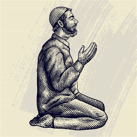 Muslim Man Praying Vector Art, Icons, and Graphics for Free Download