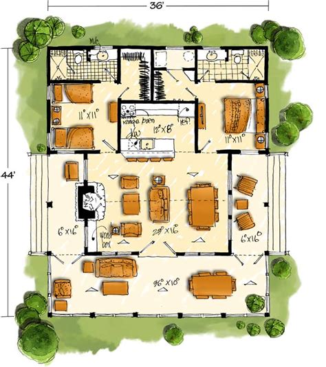 Small House Design With Floor Plan / Browse small ranch, 2 bedroom ...