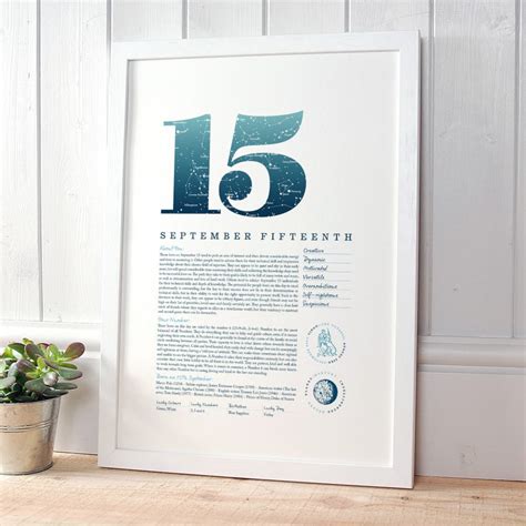 September 15th Birthday Print - Make it with Words