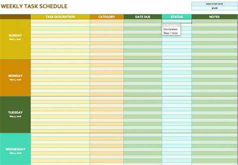 Monthly Schedule Template Excel | Template Business