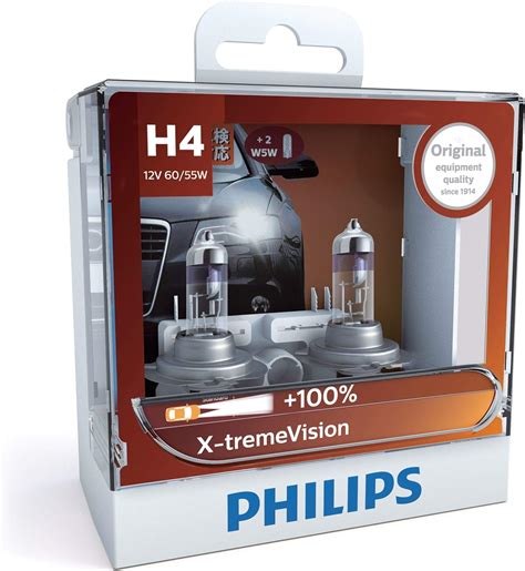 Amazon.com: Philips H4 X-treme Vision Car Headlight Bulbs. 12v 55w ...