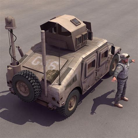 3d model m1114 hmmwv driver